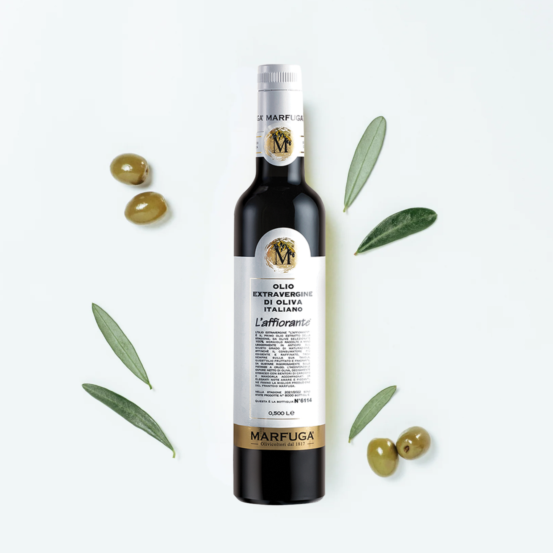 L’affiorante UMBRIA MARFUGA EXTRA VIRGIN OLIVE OIL – MONOCULTIVAR MORAIOLO