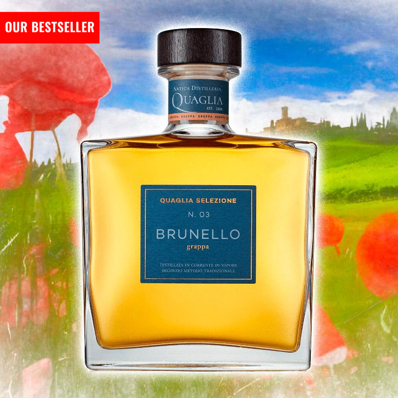 Grappa di Brunello di Montalcino with Gift Box - Antica Distilleria Quaglia